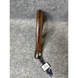 NWT Saddlebred 11BK02X003 Men's‎ Brown Dress Casual Coated Leather Belt